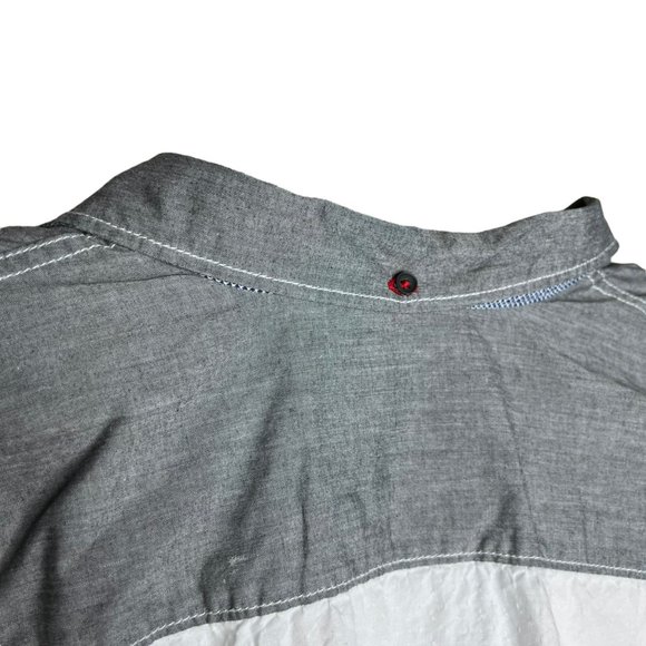 Thread and Cloth Men’s Collared Long Sleeve Shirt Button Up Gray White Size XXL - Picture 4 of 6